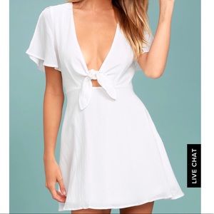 NWT Lulus white tie dress
